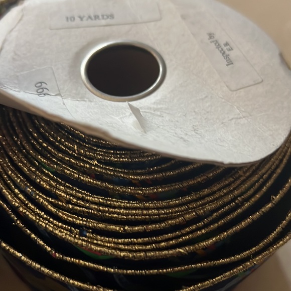 Hanukah 4” Blue & Gold Menorah Dreidel Ribbon - Picture 3 of 7